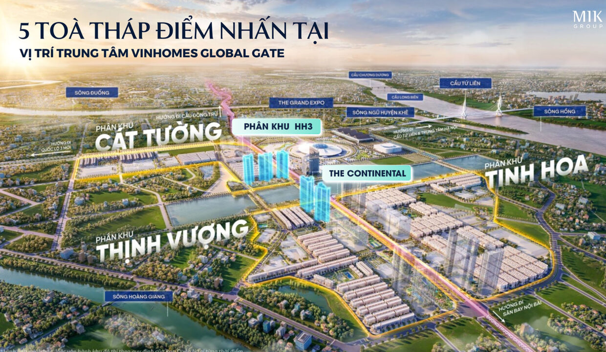 Các phân khu trong Imperia Global Gate Cổ Loa