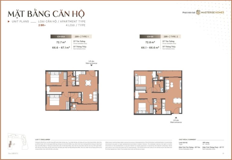 Căn hộ 2PN 67m2 Masteri Lakeside